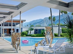 Palm Springs Hideaway by Steve Tandy - Original Painting on Box Canvas sized 39x30 inches. Available from Whitewall Galleries